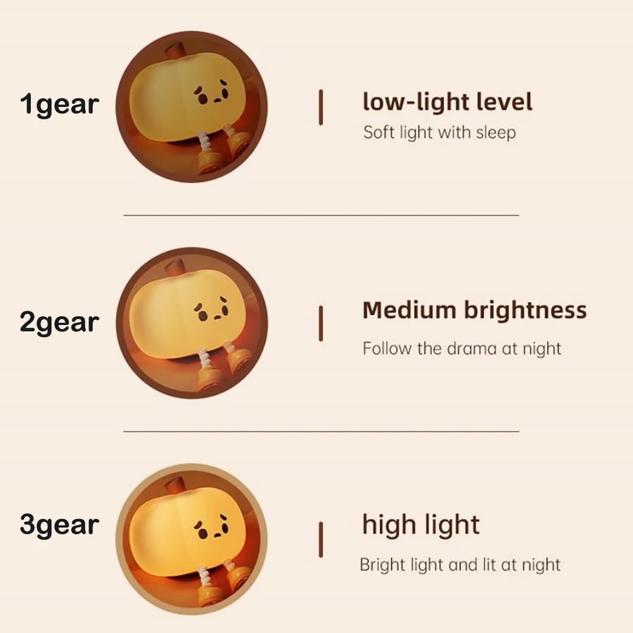 مصباح ليلي بتصميم يقطين