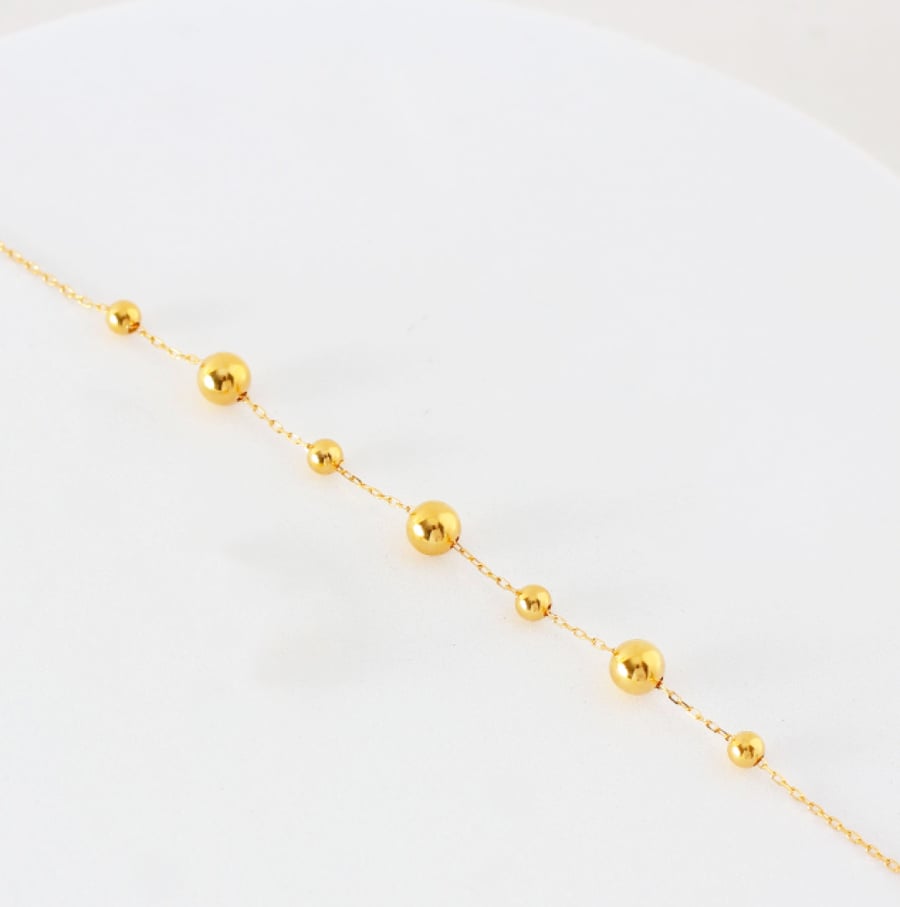 21-karat gold glitter bubble bracelet