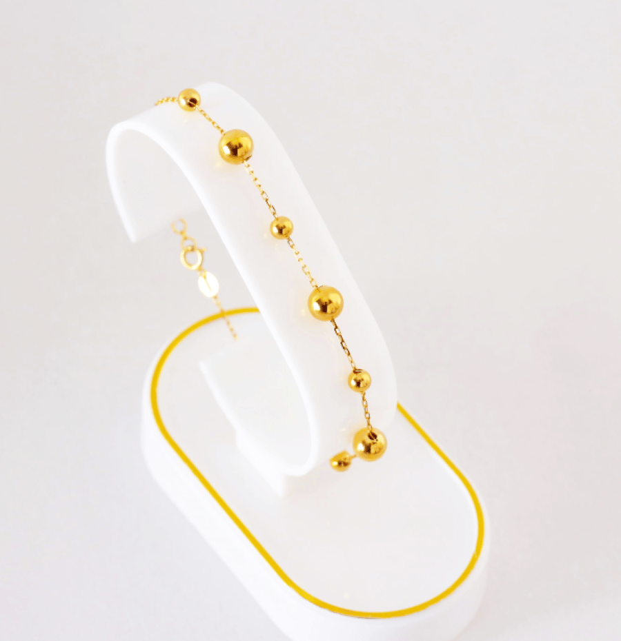 21-karat gold glitter bubble bracelet