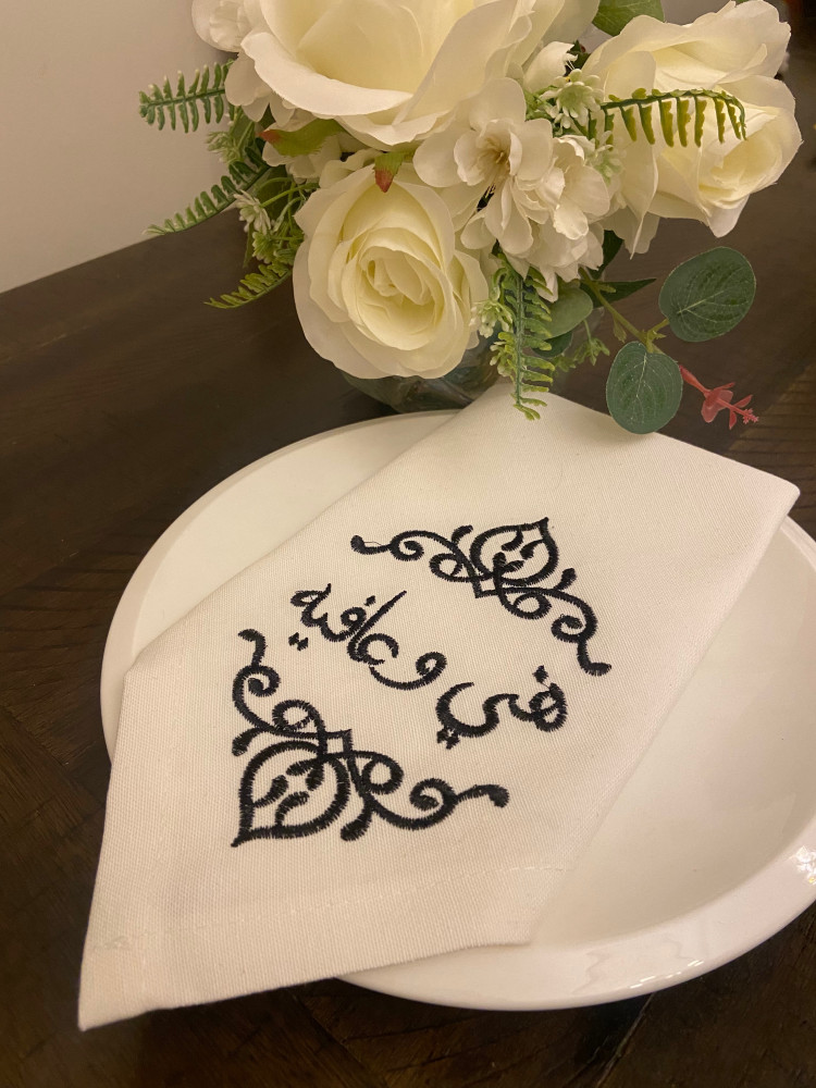 A hand embroidery handkerchief, health and wellness... decorations