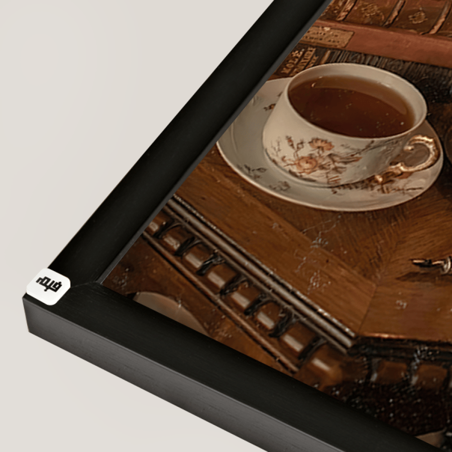 Canvas wall art, books, a teacup and a candle - Classic