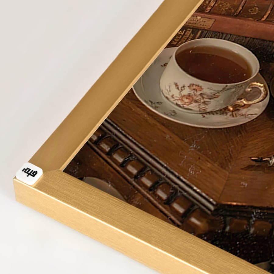 Canvas wall art, books, a teacup and a candle - Classic