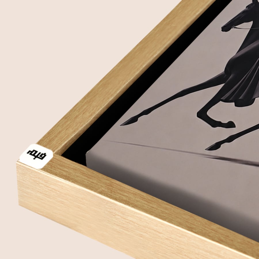 Canvas wall art with metal hangers featuring a luxurious artistic design (The Knight and the Red Riding Hood)