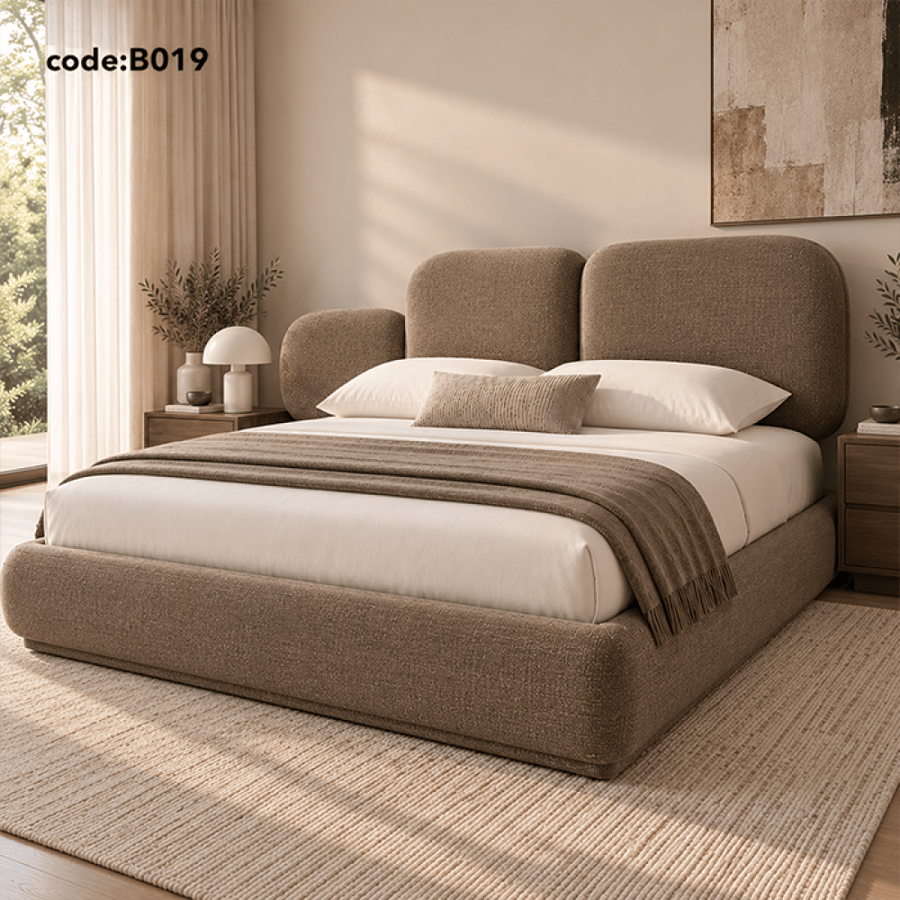 سرير أسيمتريك المبطن – Asymmetric Upholstered Bed
