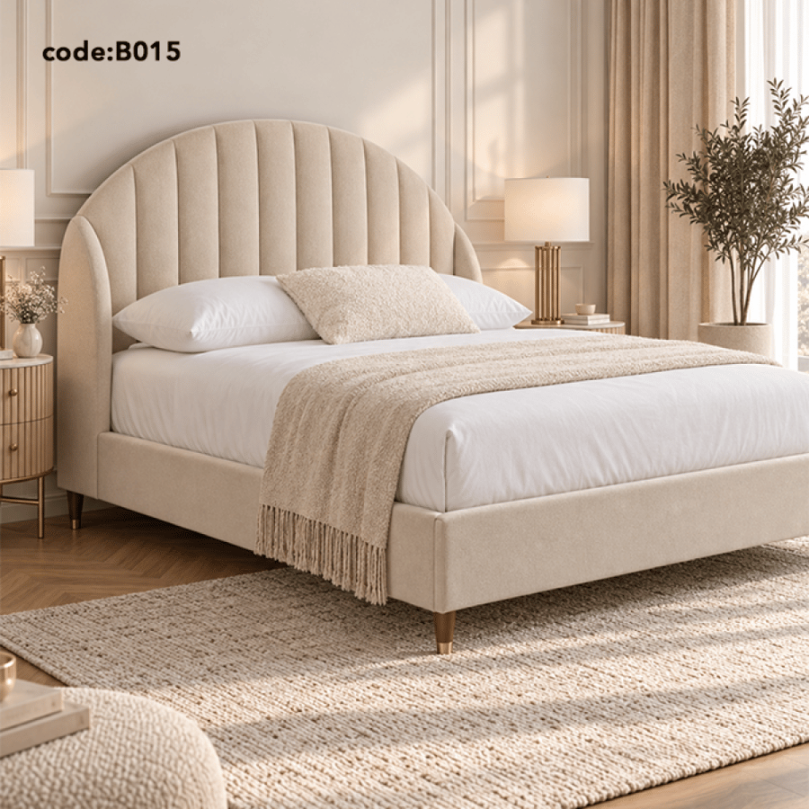 سرير شيل المبطن – Shell Upholstered Bed
