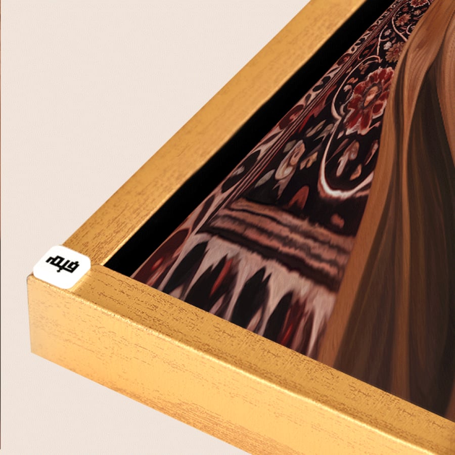 Canvas mural of two Arabian horses - Electricity meter cover