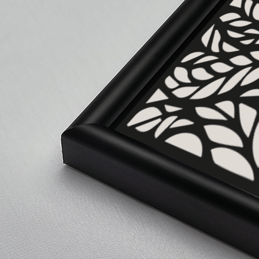 Acrylic wall paintings featuring interwoven and openwork floral motifs