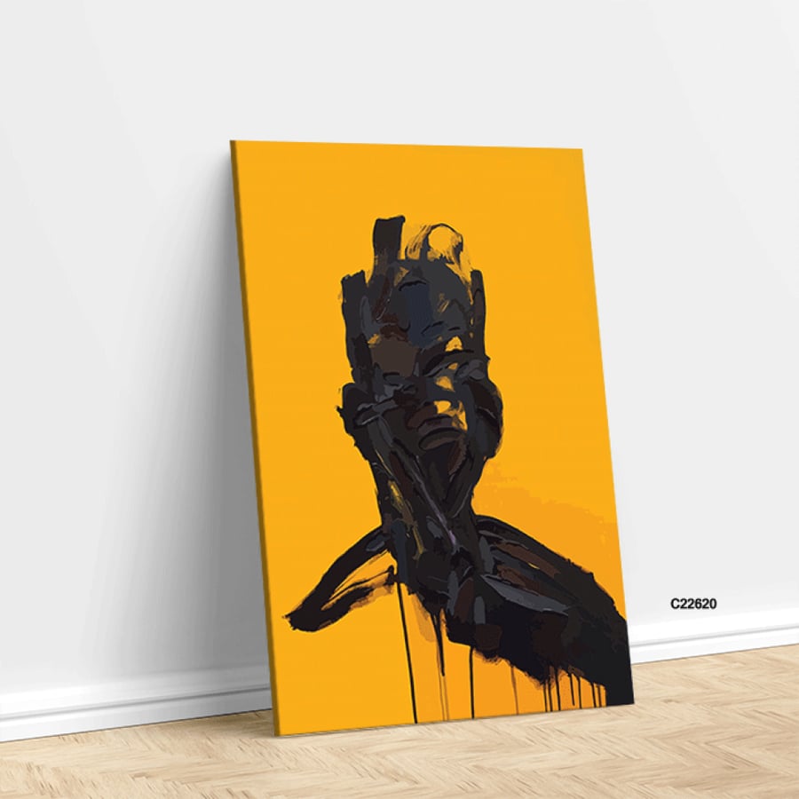 Canvas wall art featuring an abstract human figure in a modern design