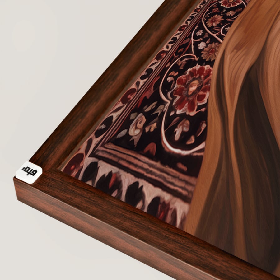 Canvas mural of two Arabian horses - Electricity meter cover