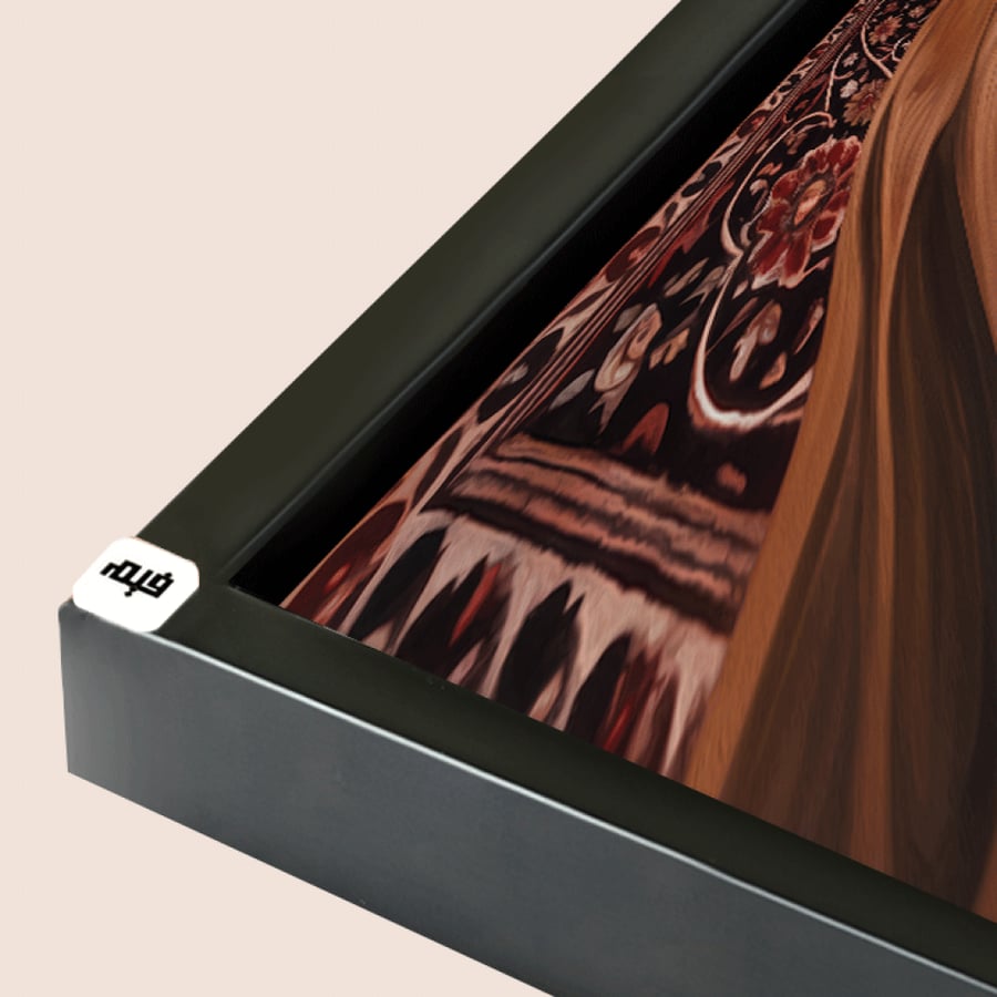 Canvas mural of two Arabian horses - Electricity meter cover
