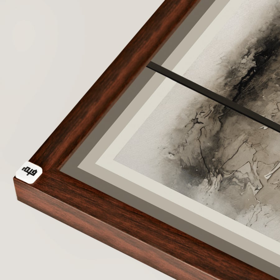 Modern canvas wall art with an abstract ink-style design (black and white)