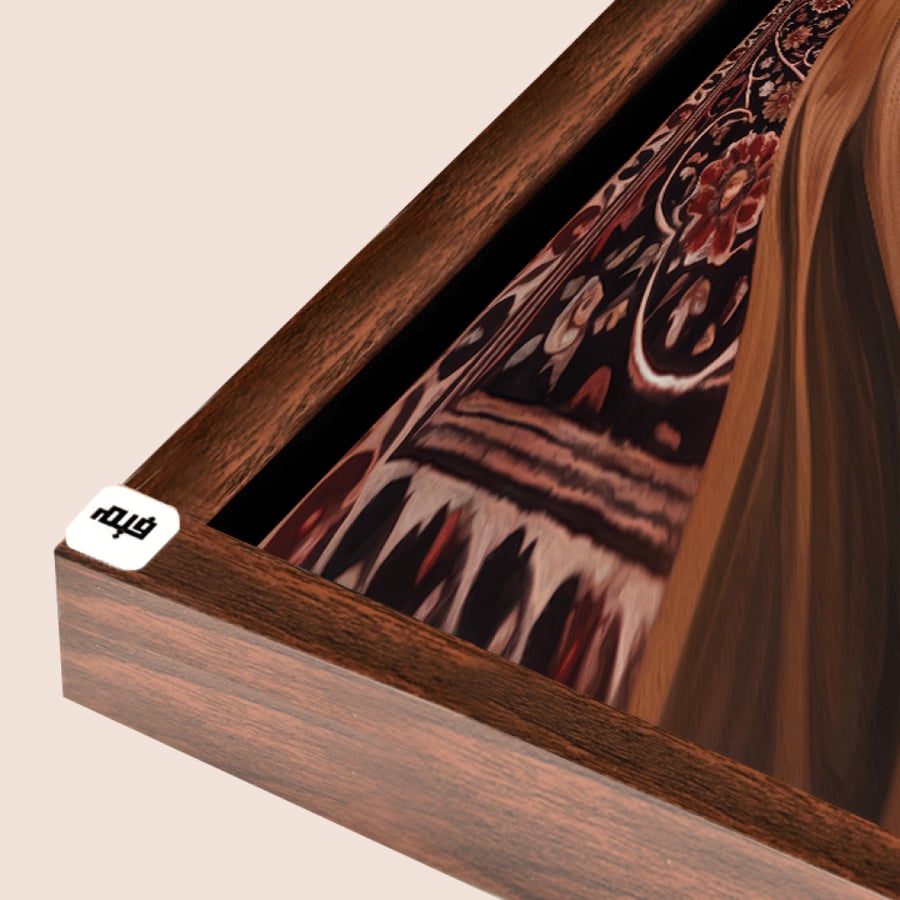 Canvas mural of two Arabian horses - Electricity meter cover