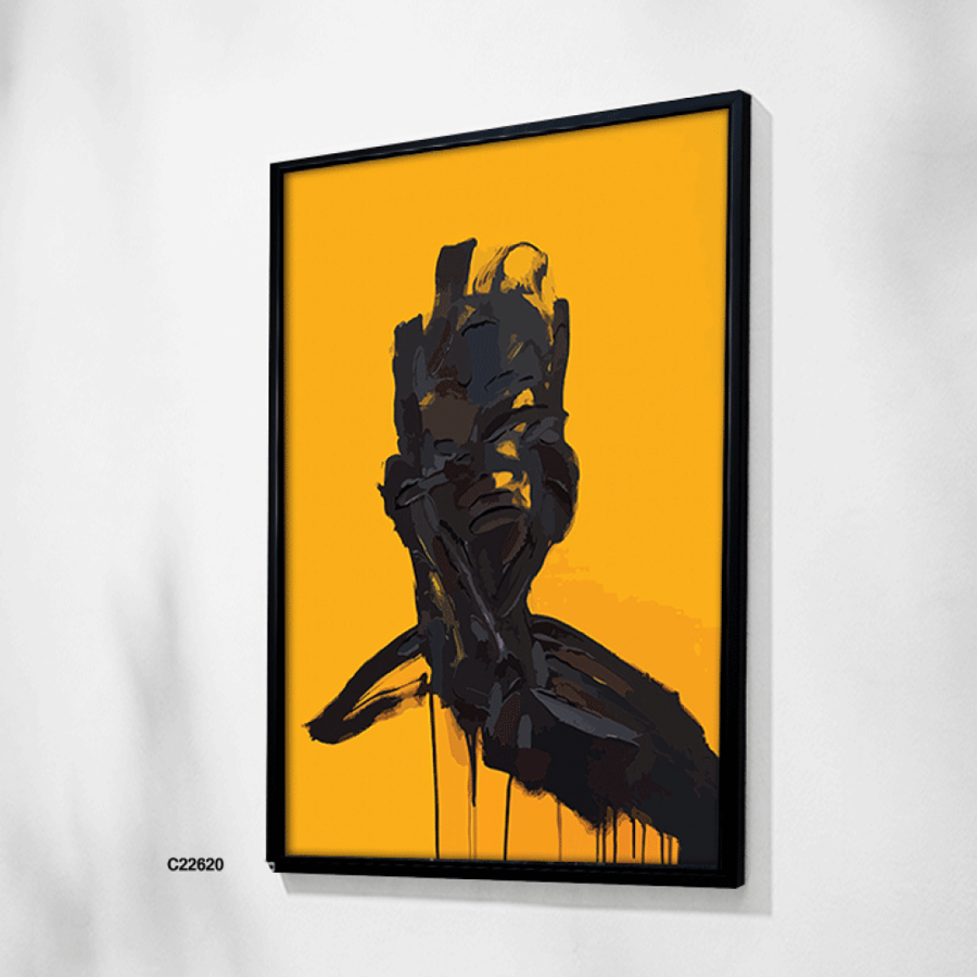 Canvas wall art featuring an abstract human figure in a modern design