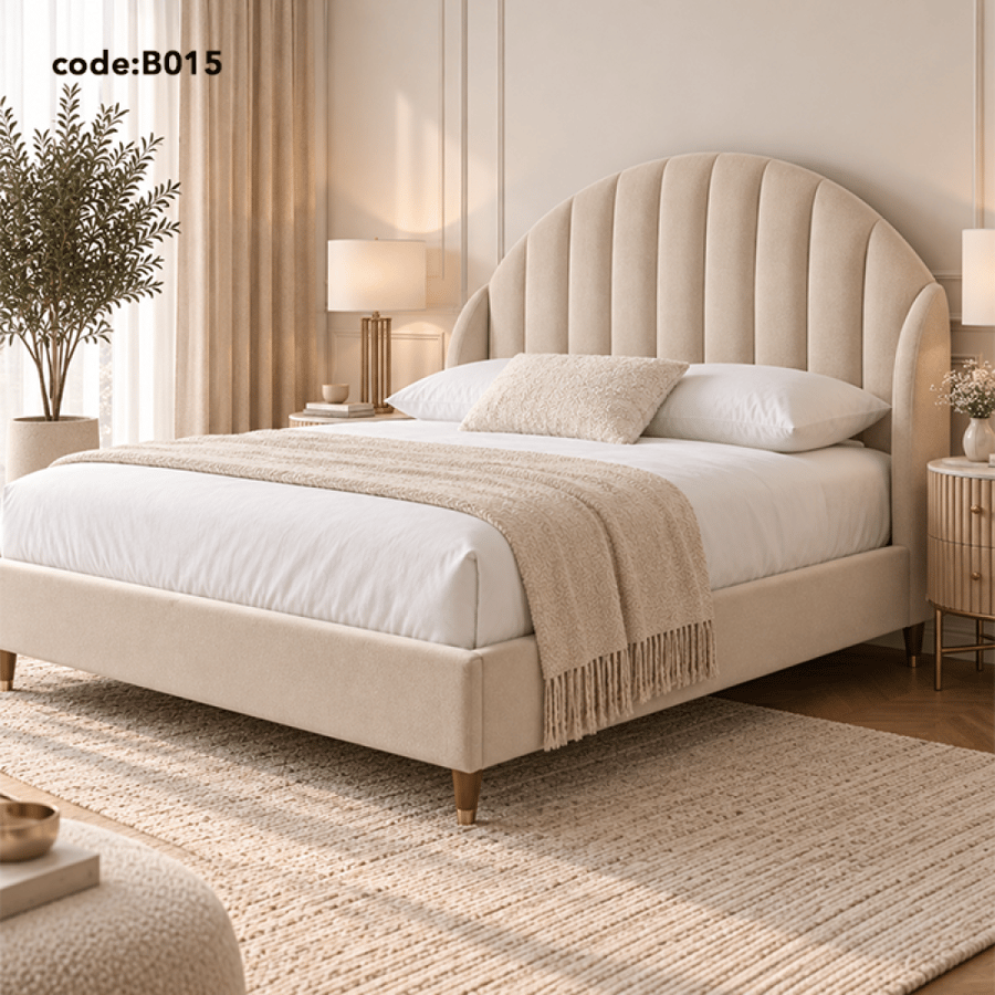 سرير شيل المبطن – Shell Upholstered Bed
