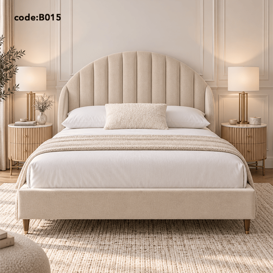 سرير شيل المبطن – Shell Upholstered Bed
