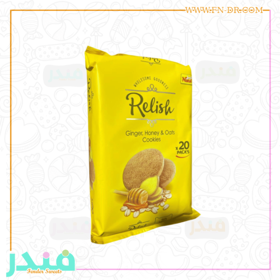 ريليش كوكيز بالعسل والزنجبيل والشوفان