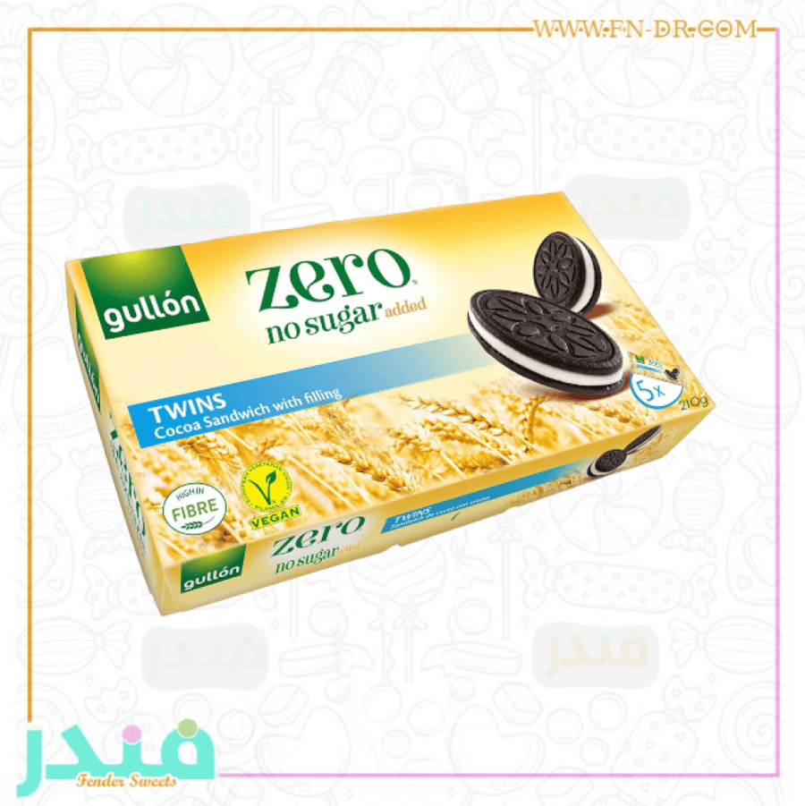 بسكويت زيرو توينز كاكاو سندويش مع حشوة من جوللون