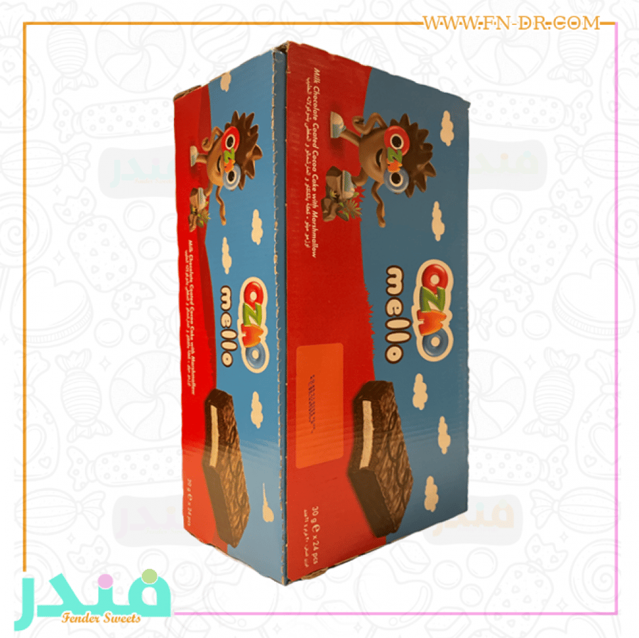 اوزمو ميلو كيك بالكاكاو والمارشملو المغطى بشوكولاته الحليب
