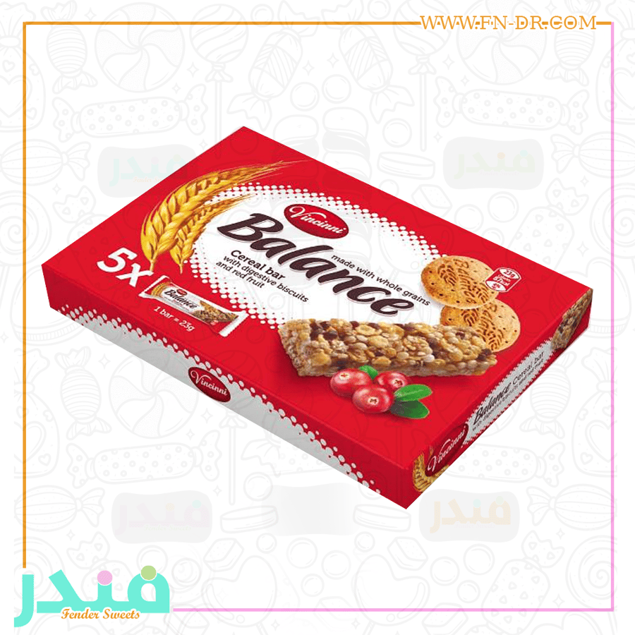 بار الحبوب والفواكه الحمراء