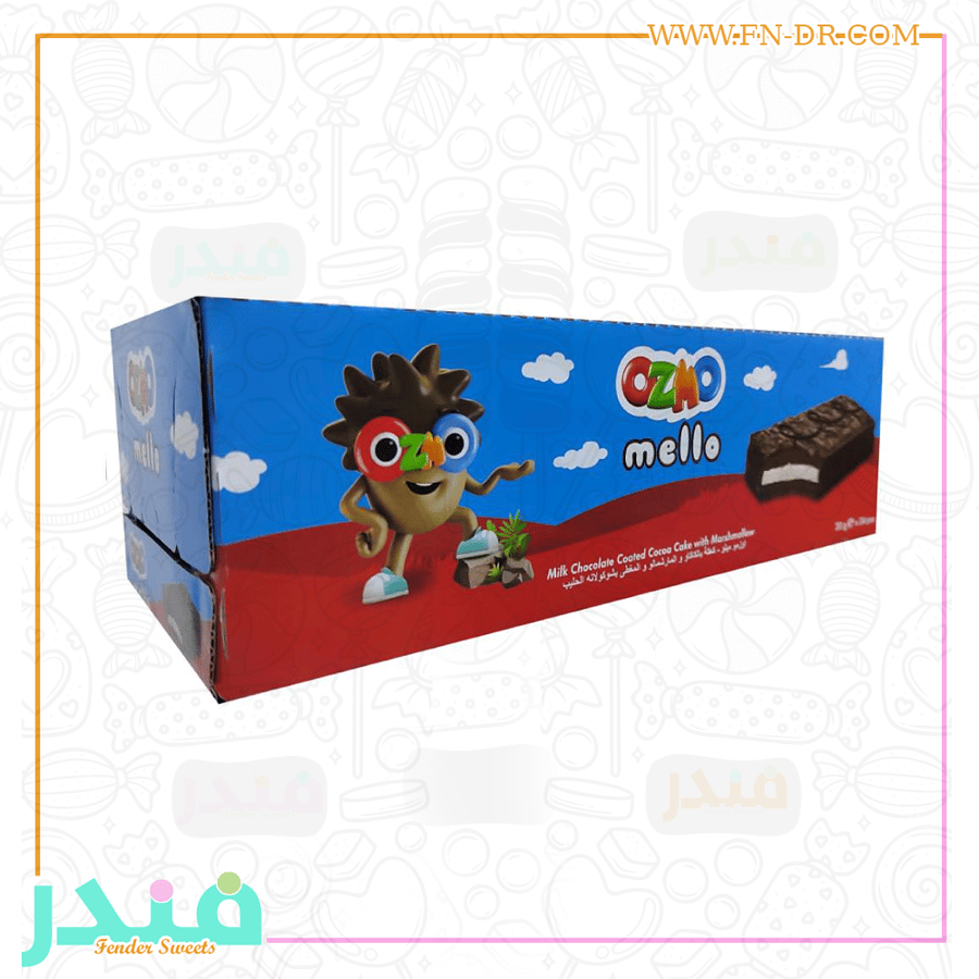 اوزمو ميلو كيك بالكاكاو والمارشملو المغطى بشوكولاته الحليب