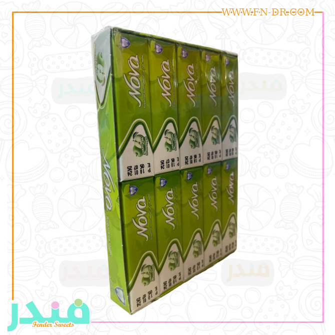 لبان نوفا خالي من السكر بنكهة التفاح الاخضر