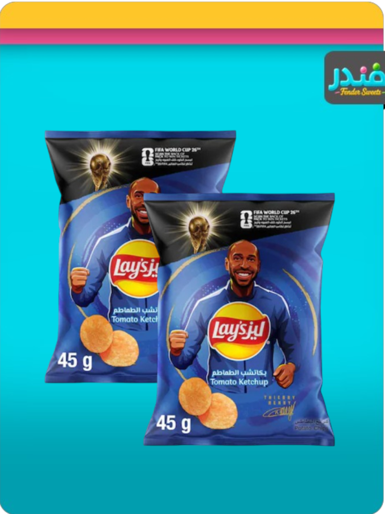 ليز رقائق البطاطس ليز بنكهة الكاتشب والطماطم