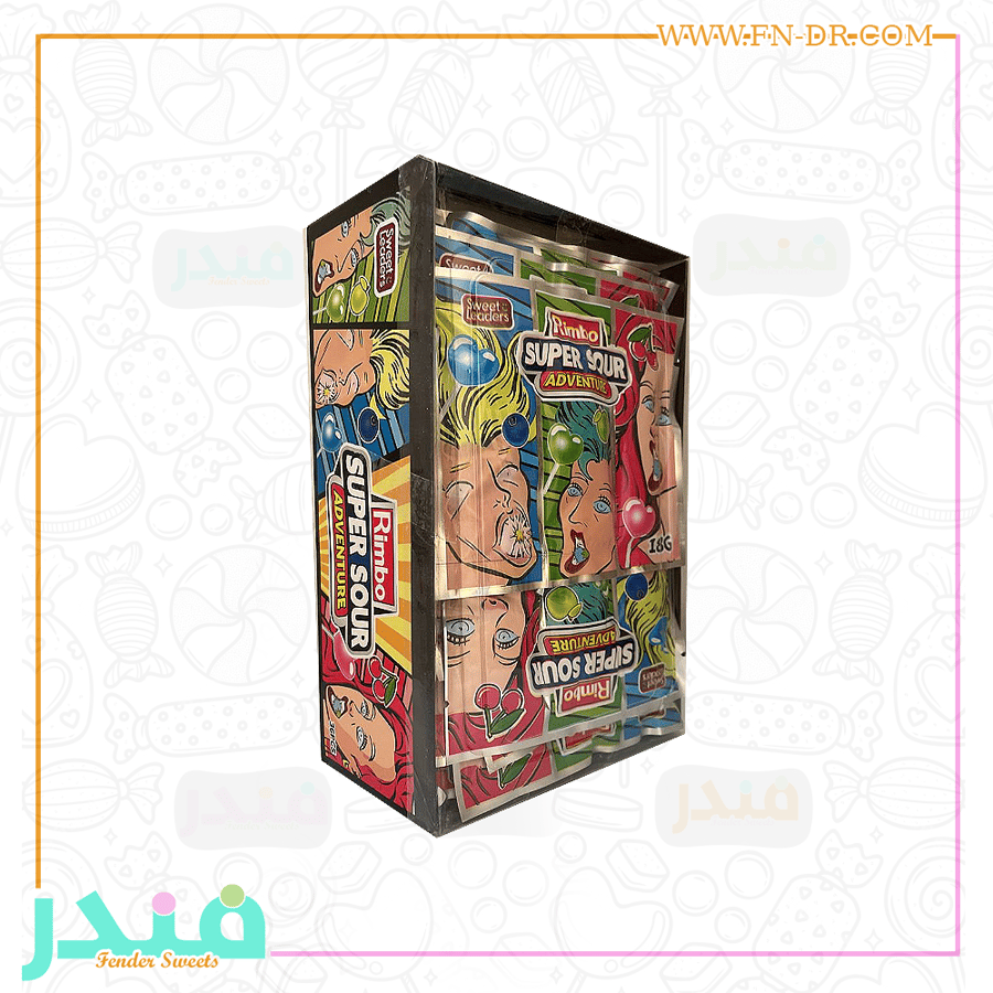 ريمبو حلوى صلبة وحلوى مسحوق حامض بنكهات متعددة