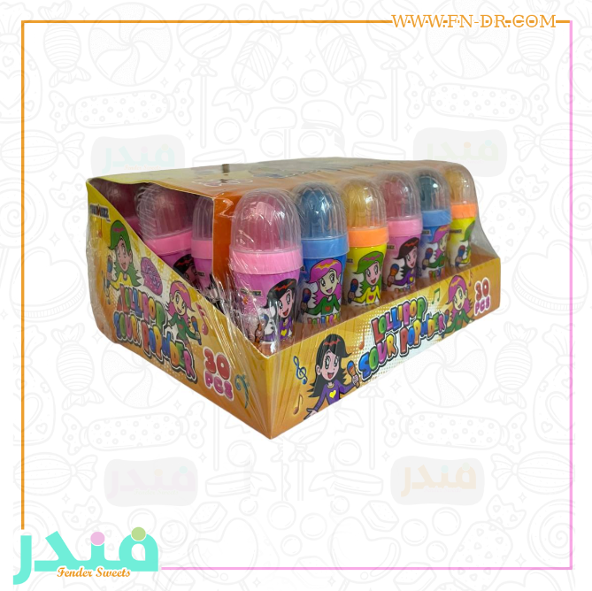 حلاوة مصاص على شكل مايكرفون