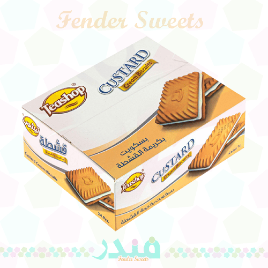 بسكويت تيشوب بكريمة القشطه