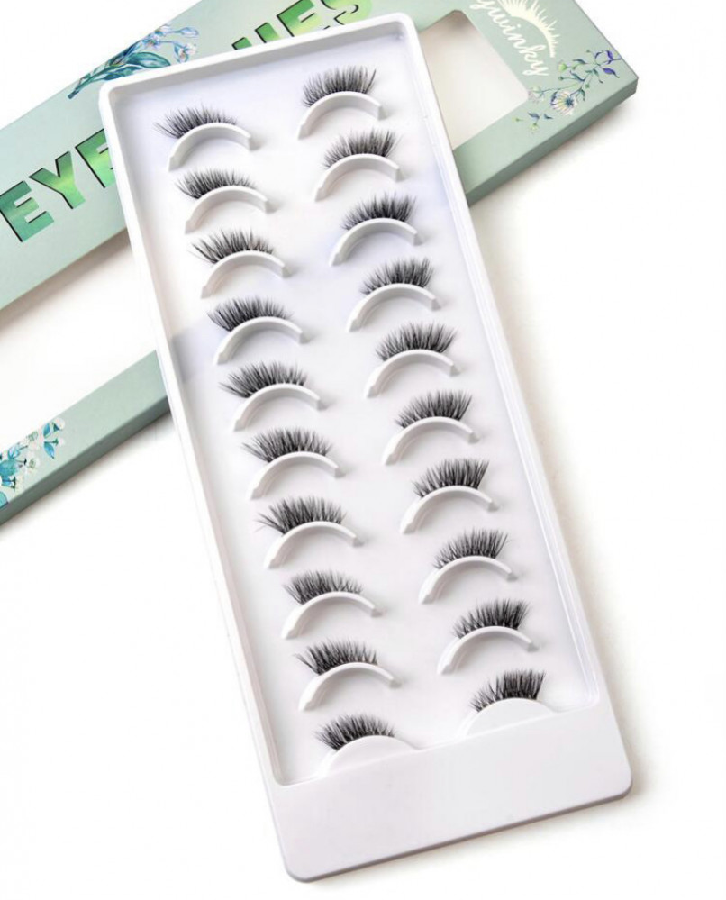 Lowered eyelashes