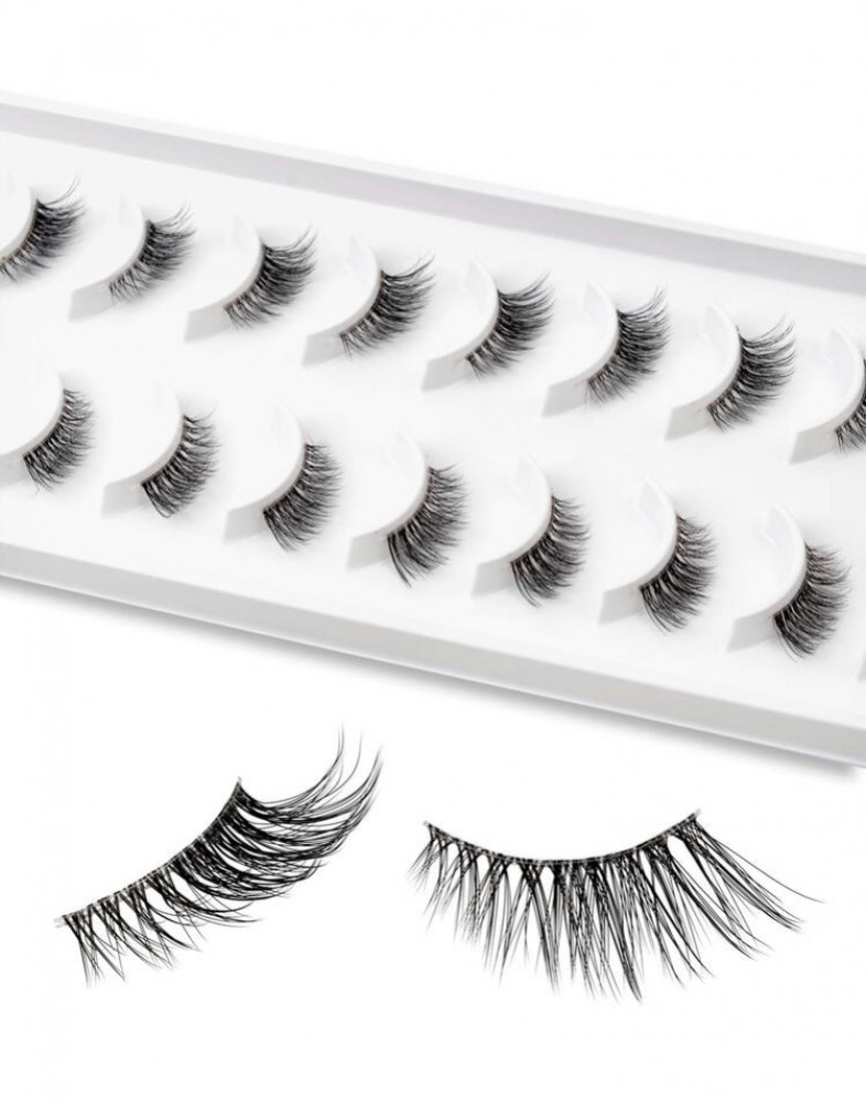 Lowered eyelashes