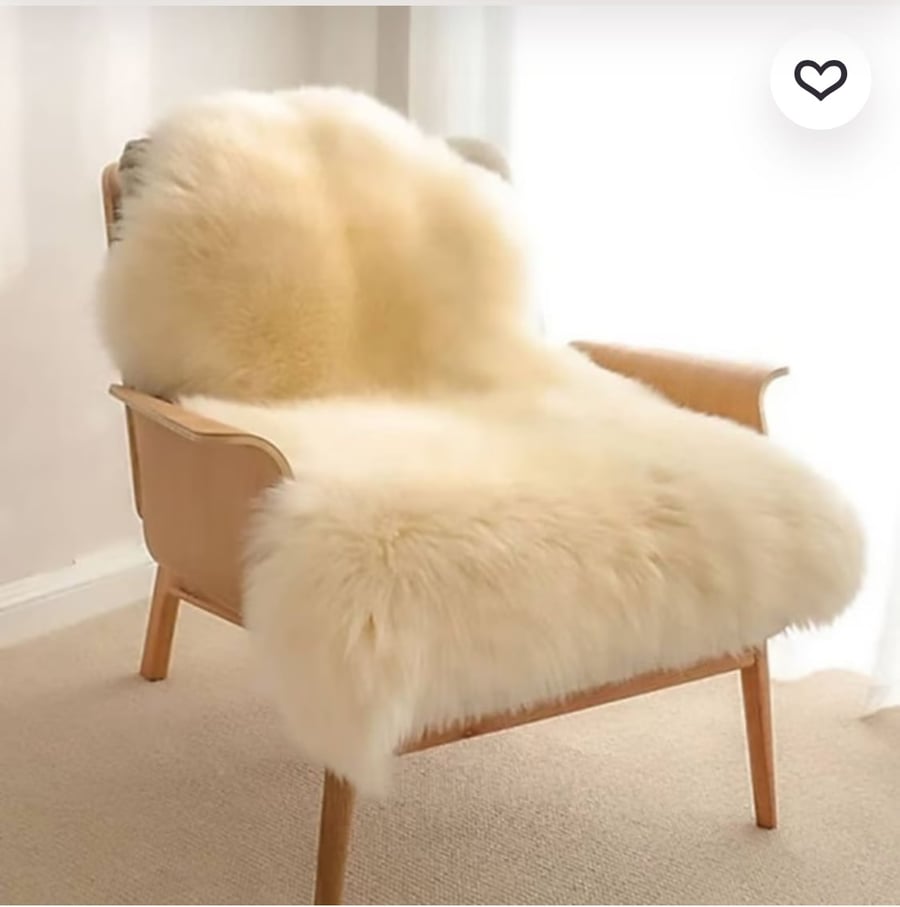 Wool fleece from sheep wool 90-60 cm (ivory white)