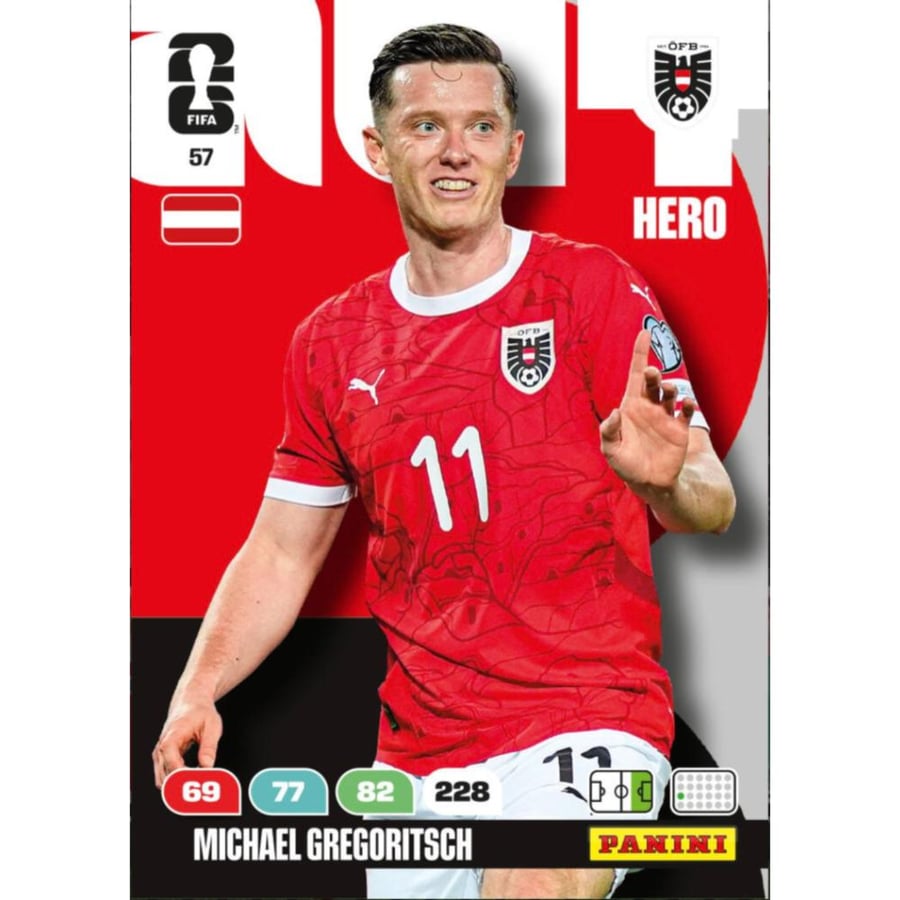 57 | Panini | Adrenalyn XL | FIFA World Cup | 2026 | Michael Gregoritsch | Austria
