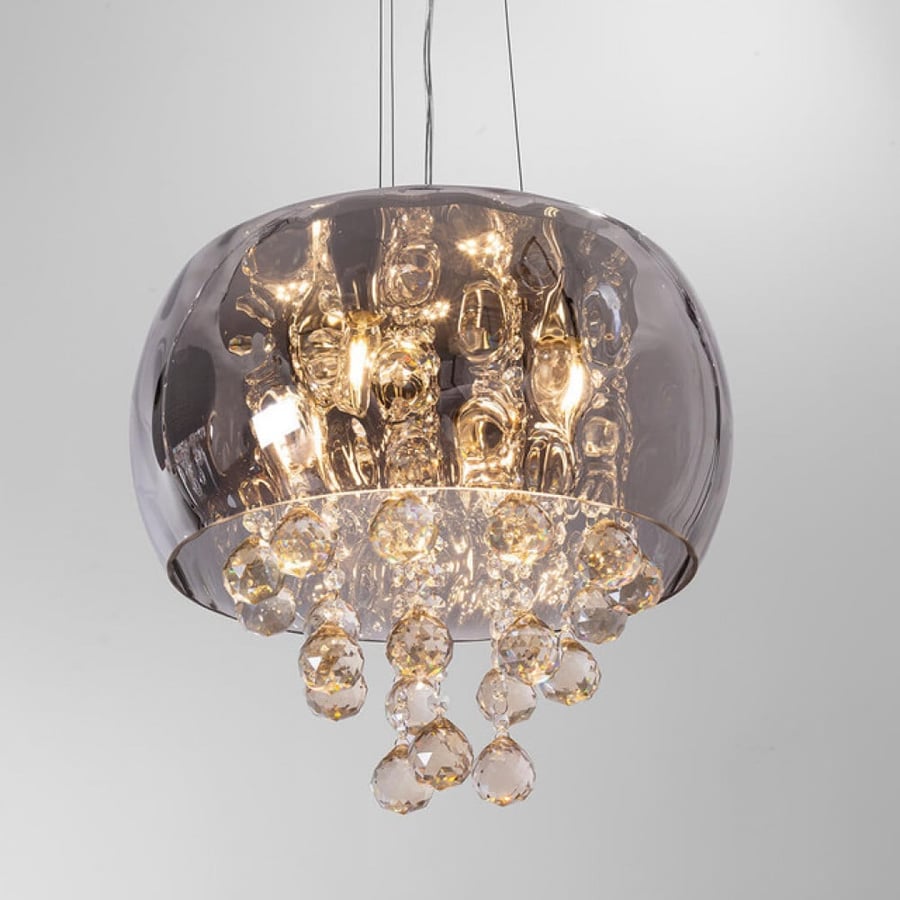 Chandeliers dining table transparent glass with decorative crystals