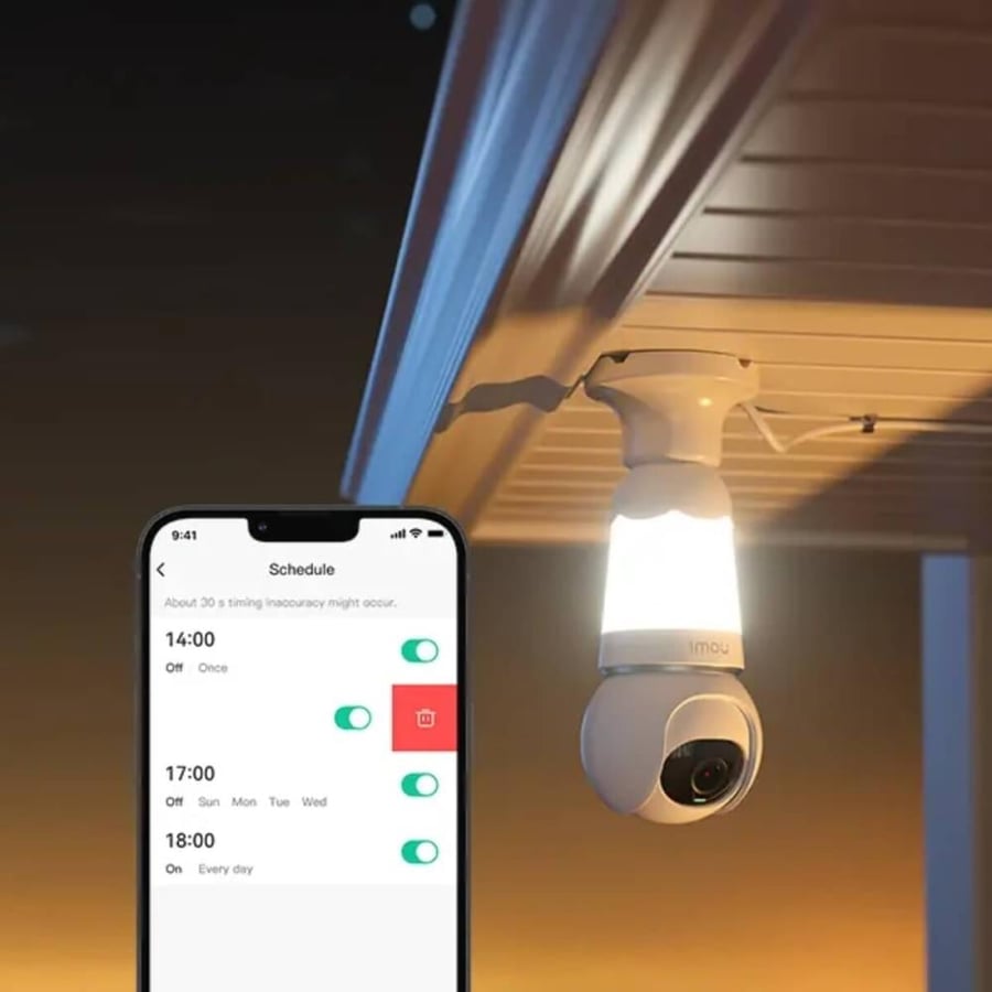 جدولة ذكية للإضاءة والتسجيل في كاميرا IMOU Bulb Cam 3MP