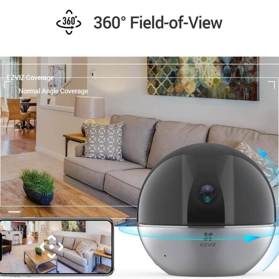 كاميرا EZVIZ C6W تقدم تغطية شاملة بزاوية 340 أفقي و75 رأسي