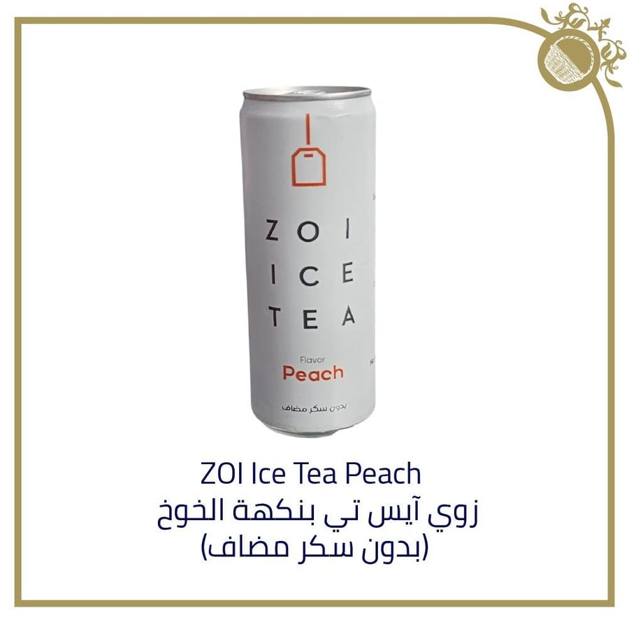 Zoe Ice Tea بنكهة الخوخ (بدون سكر مضاف) - 320 مل