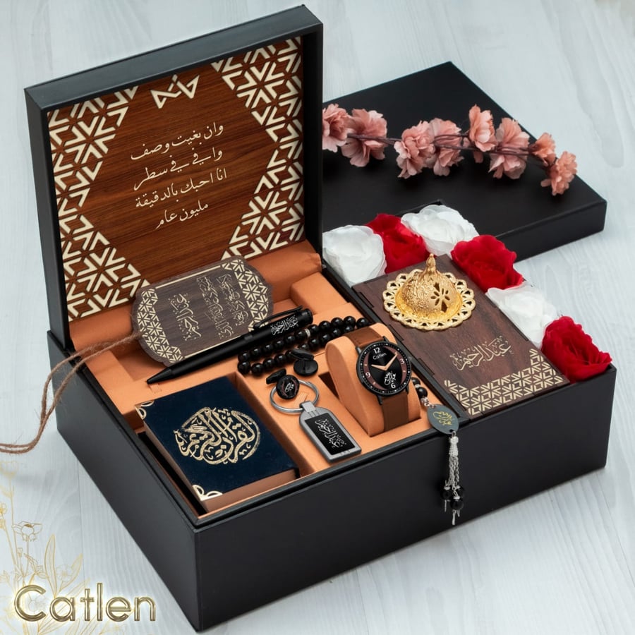 أطقم رجالية راقية ساعة مع اكسسوارات تصميم حسب الطلب الموديل CAT-88009