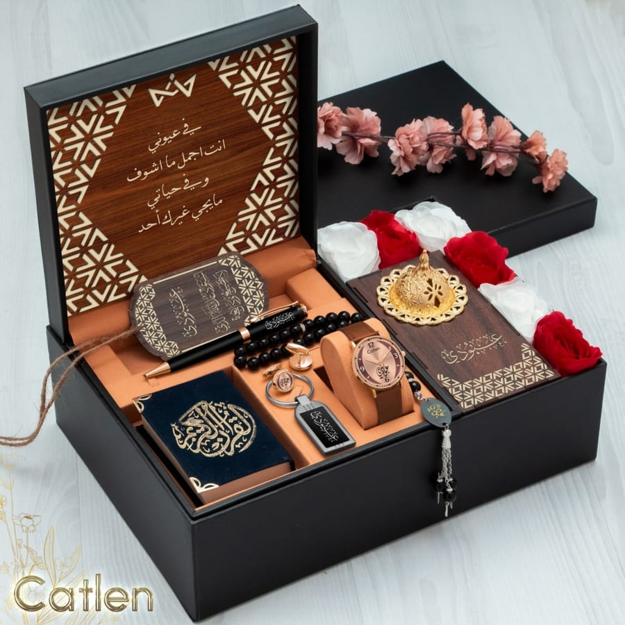 أطقم رجالية راقية ساعة مع اكسسوارات تصميم حسب الطلب الموديل CAT-88009