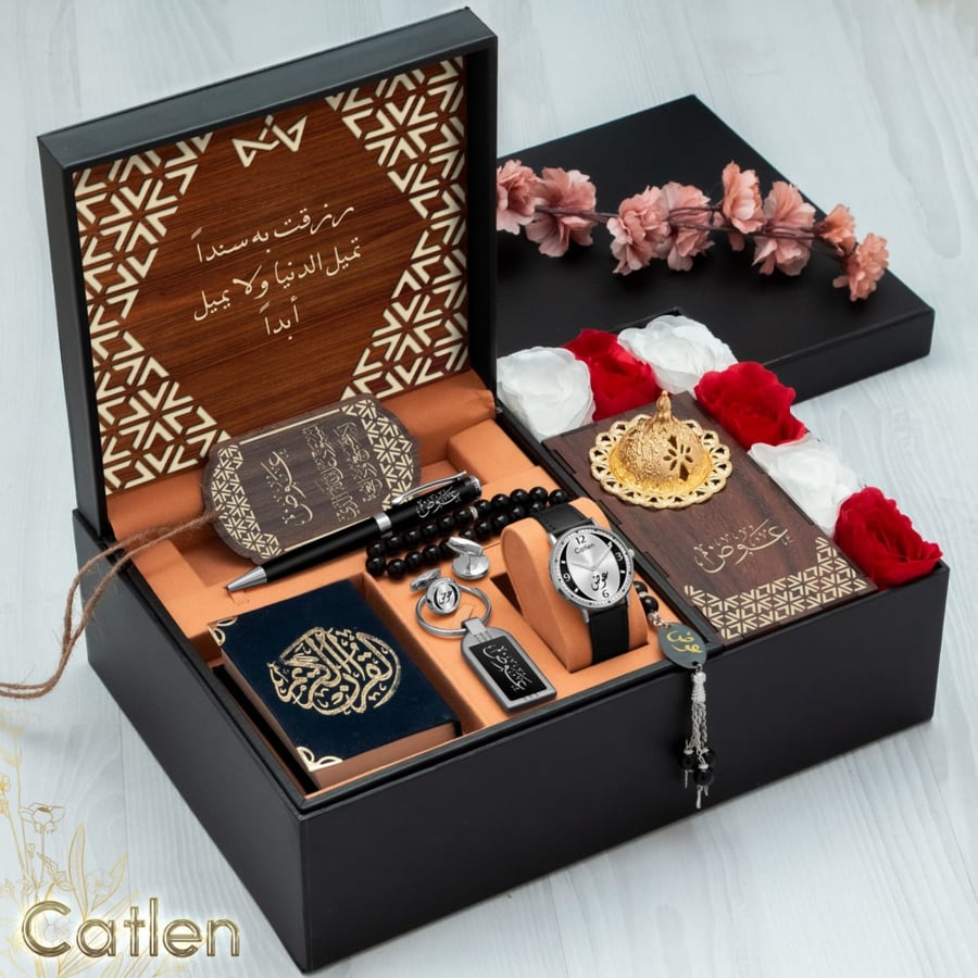 أطقم رجالية راقية ساعة مع اكسسوارات تصميم حسب الطلب الموديل CAT-88009