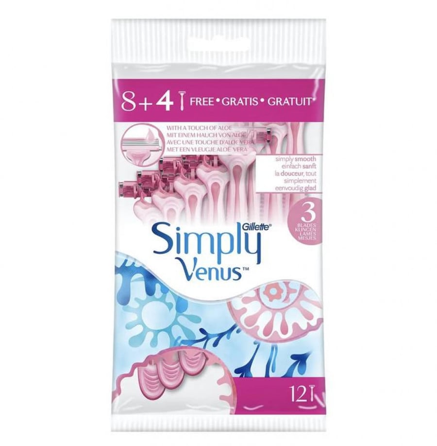 Gillette Simply Venus8+4جليت مكينة سمبلي فينس تو 8+4 لولوة