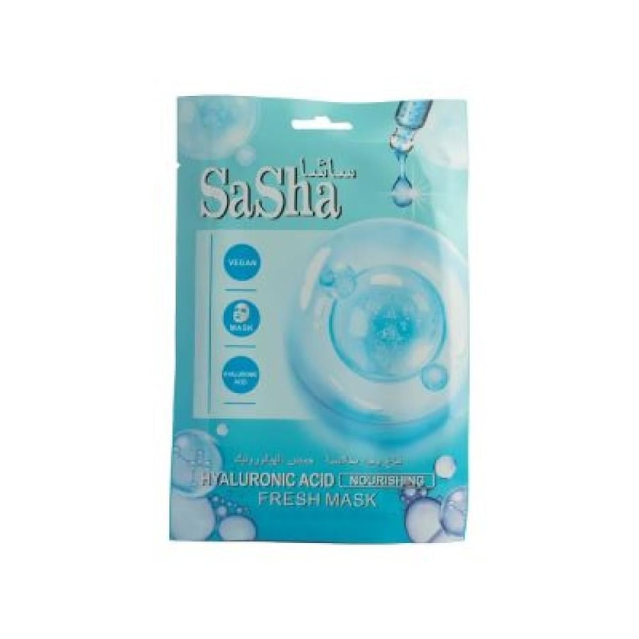 ساشا قناع وجه بخلاصة حمض الهيالورونيك | SASHA FRESH FACE MASK SHEET HYALORONIC NOURISHING
