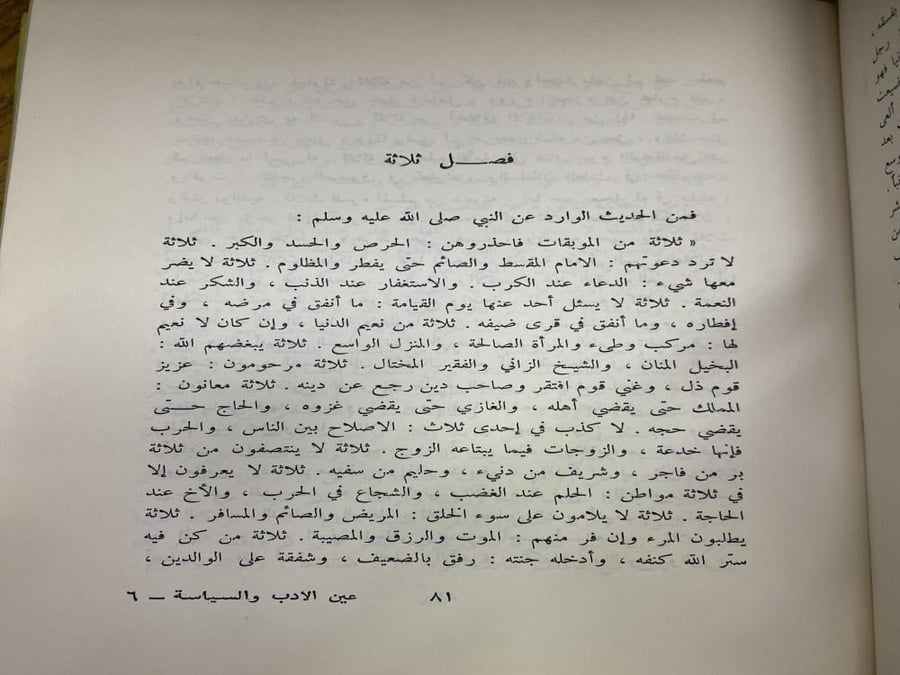 عين الادب والسياسة وزين الحسب والرياسة