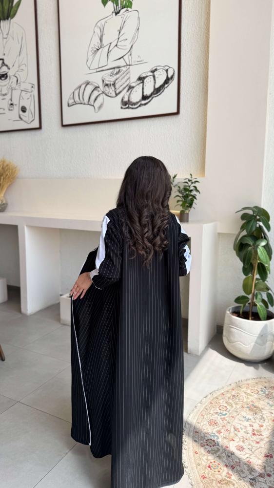 عبايه جديدة كتان مقلم ORa 102