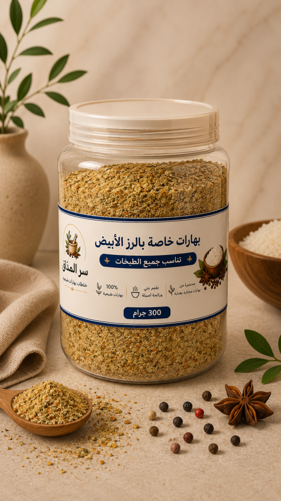 بهارات سر المذاق خاصة بالرز الابيض ٣٠٠ جرام