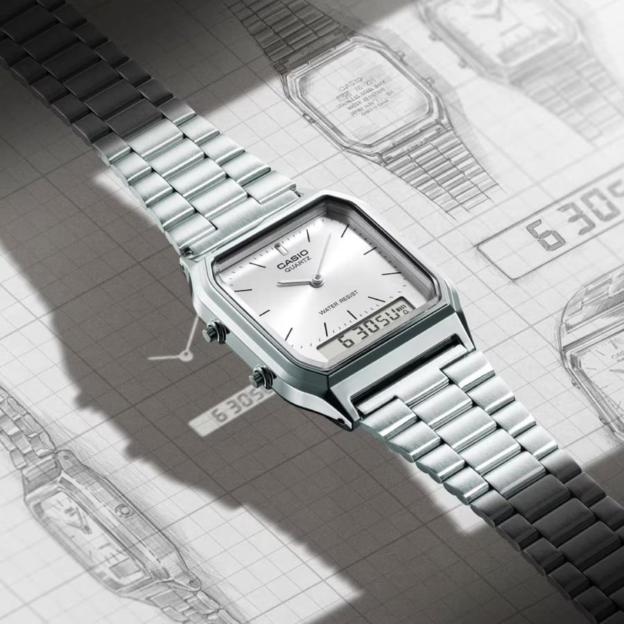ساعة دبل تايم كاسيو AQ-230A-7AMQY