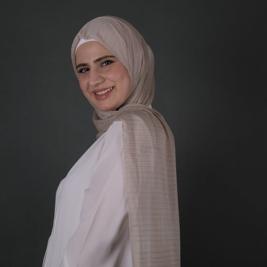 طرحة كويتية شيفون بليسيه ستايل ناعم بلمسة عصرية