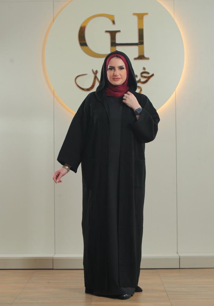 بشت غنى حجاب صوف بطاقية