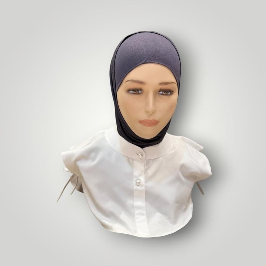 حجاب قطعتين قطن سادة