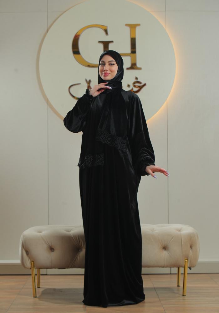 شرشف صلاة غنى حجاب مخمل شتوي سادة